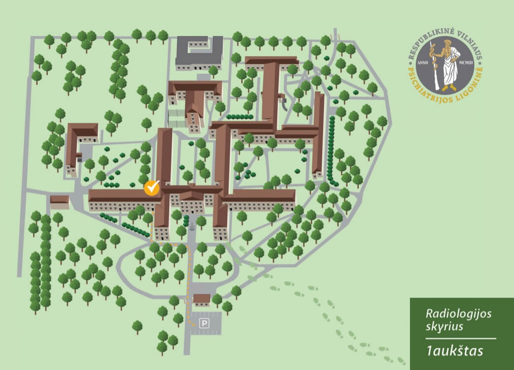 Kaip rasti Radiologijos skyrių atvykus į ligoninę
